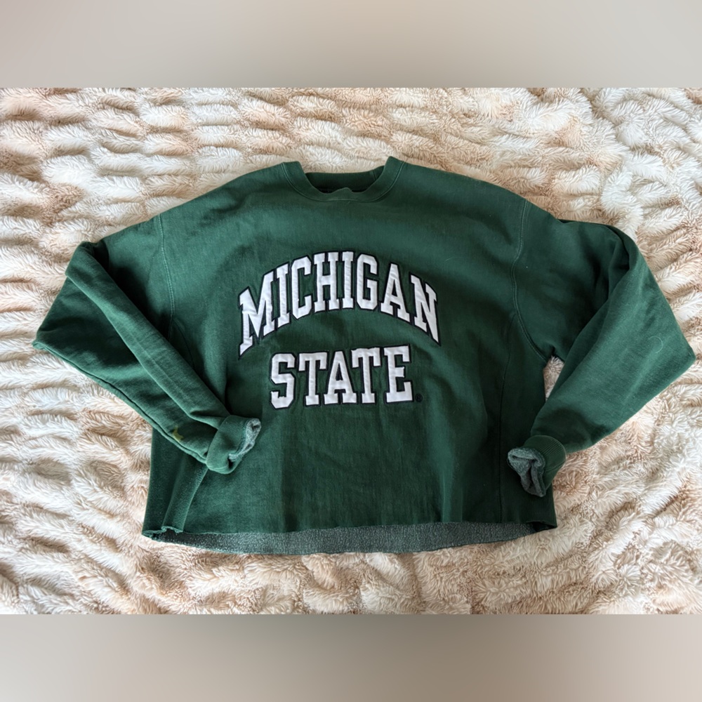 Vintage Steve & Barry's Green Michigan State Sweatshirt